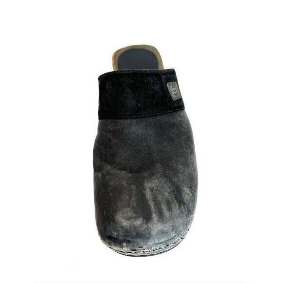 Chanel Wood Clogs Suede Black Size 37 - Picture 2 of 9